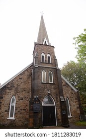 August 18, 2020- Sydney, Cape Breton, Canada: Historic Old Anglican Church Of St George, A Landmark In Sydney