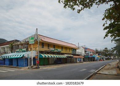 August 2020, Phuket, Thailand. Beach Road  In Karon Beach, Phuket Now Empty During Covid Lockdown.