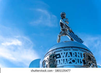 August 21, 2020 - Indianapolis, Indiana, USA: The Borg Warner Trophy goes on display before the final practice for the Indianapolis 500 at Indianapolis Motor Speedway in Indianapolis Indiana.