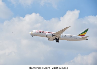 August 22, 2018 Swiss International Air Lines Takes Off At Ben Gurion Airport.