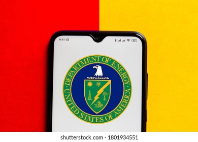 August 24, 2020, Brazil. In This Photo Illustration The United States Department Of Energy (DOE) Logo Seen Displayed On A Smartphone