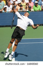 August 25, 2008 - US Open, New York: Ivan Navarro Of Spain Completing A Serve