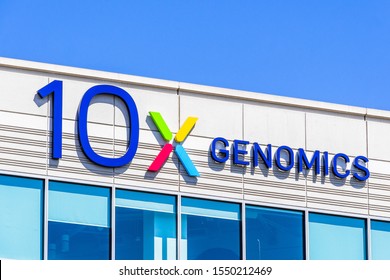 August 25, 2019 Pleasanton / CA / USA - 10x Genomics Headquarters In Silicon Valley; 10x Genomics Is An American Biotechnology Company That Designs And Manufactures Gene Sequencing Technology