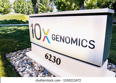 August 25, 2019 Pleasanton / CA / USA - 10x Genomics Headquarters In Silicon Valley; 10x Genomics Is An American Biotechnology Company That Designs And Manufactures Gene Sequencing Technology