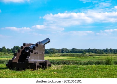 August 25, 2021, Den Bosch, The Netherlands: Old Cannon In A Dutch Landscape.