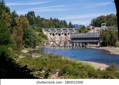 August 26,2020 Maple Ridge British Columbia Canada Ruskin Dam Is A Concrete Gravity Dam On The Stave River