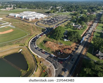 August 29, 2022 - Concord, NC, USA: 1st Day Of Classes At The New Roberta Road Middle School