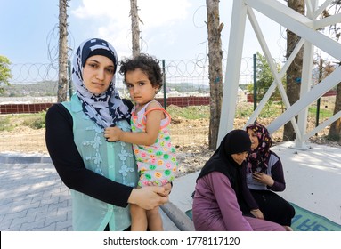  August, 7, 2016. Syrian Refugee Family Living In Refugee Camp. Hatay, Turkey .