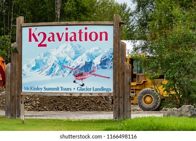 AUGUST 9 2018 - TALKEETNA, ALASKA: K2 Aviation, A Flightseeing And Glacier Landing Tourist Bush Plane Service. A Fatal Plane Crash Occurred In Denali National Park, Killing The Pilot And 4 Tourists