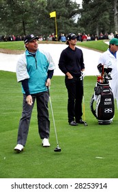 AUGUSTA, GA - APR 7: Fred Couples And Adam Scott At 2009 Masters Golf Tournament In Augusta, GA On April 7, 2009.