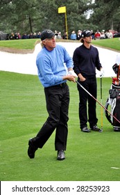 AUGUSTA, GA - APR 7: Greg Norman And Adam Scott At 2009 Masters Golf Tournament In Augusta, GA On April 7, 2009.