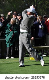 AUGUSTA, GA - APR 7: Phil Mickelson Tees Off At The 2009 Masters Golf Tournament In Augusta, GA On April 7, 2009.