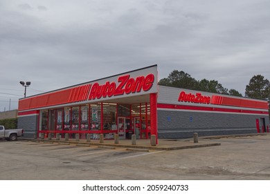 Augusta, Ga USA - 03 01 21: AutoZone Retail Store Front Entrance View