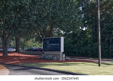 Augusta, Ga USA - 05 15 21: Lighthouse Mental Care Facility Of Augusta Street Sign 