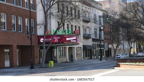 AUGUSTA, GEORGIA/UNITED STATES- JANUARY 6 2020: A View Of Miller Theater In Augusta, Georgia. A Former Movie Theater And Vaudeville House Built In 1940