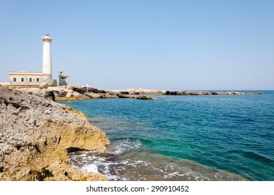 Augusta Lighthouse In Sicily, Italy