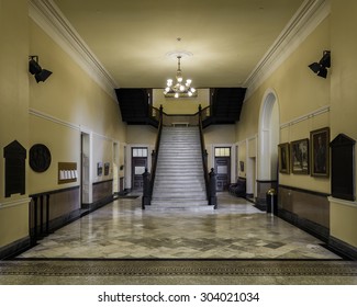 AUGUSTA, MAINE - JULY 29: Grand Staircase In The Maine State House On July 29, 2015 In Augusta, Maine