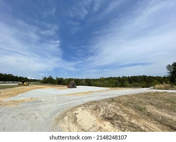 AUGUSTA, UNITED STATES - Apr 13, 2022: Augusta, Ga USA - 04 13 22: A Gravel Road At A Construction Site