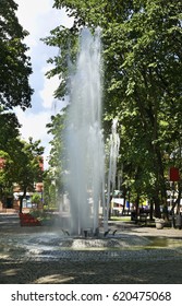 AUGUSTOW. POLAND. 23 JUIY 2014 : Square Of Sigismund II Augustus In Augustow. Poland