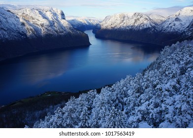 Aurlandsfjord On Winter's Begin