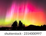 Aurora Australias (Southern Lights), Walls of Jerusalem National Park, Tasmania, Australia