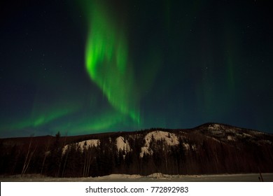 Aurora borealis display, Chena Hot Springs Resort, 60 miles from Fairbanks, Alaska