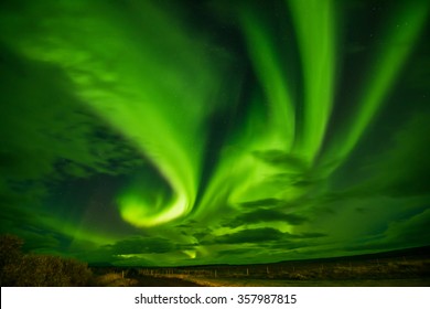 Aurora Borealis, Northern Lights In Iceland With KP8