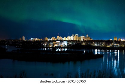 Aurora Display Over Regina Saskatchewan