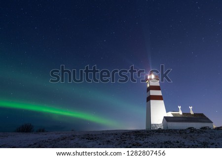 The aurora and the lighthouse