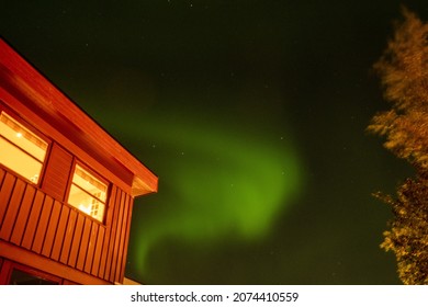 Aurora Photos. Ursa Major  Constellation Thorough Northern Light. 