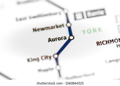 Aurora Station. Toronto Metro Map.