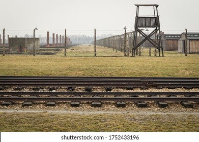 Auschwitz And Bikernau Concentration Camps. Krakow, Poland. Holocaust History.