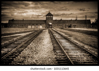 Auschwitz Birkenau Without People Black And White