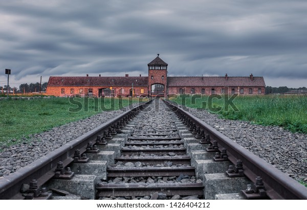 Auschwitz Concentration Camp Occupied Poland During Stock Photo