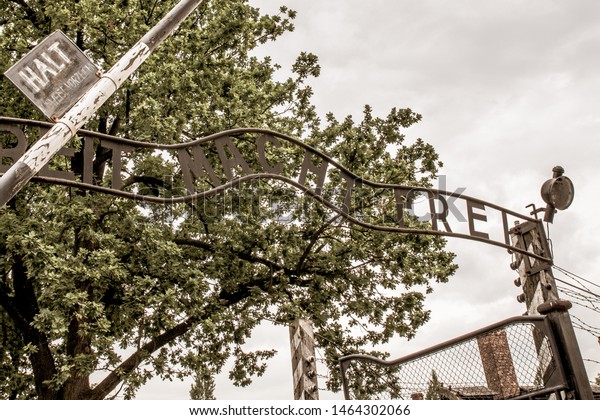 Auschwitzbirkenau Polandjuly 07 2019 Auschwitzbirkenau