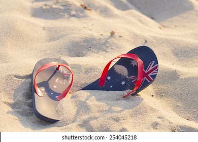 Aussie thongs at the beach 