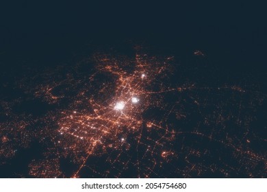 Austin Aerial View Night Top View Stock Photo 2054754680 | Shutterstock