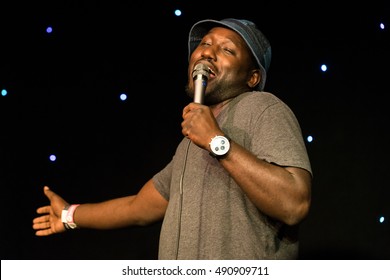 AUSTIN - MARCH 17, 2016: Comedian Hannibal Buress Performs Stand Up Comedy At A SXSW Event In Austin, Texas.