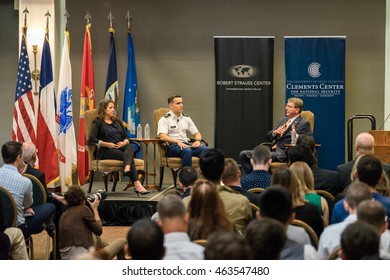 AUSTIN - MARCH 31, 2016: Secretary Of Defense Ash Carter Speaks At The Etter Harbin Alumni Center At The University Of Texas At Austin. He Covered National Security And ISIL In His Speech.