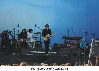 Austin - October 12:  Spoon Performs At The Austin City Limits Music Festival On October 12, 2014.