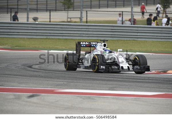 AUSTIN - OCTOBER 23:  Felipe Massa of Williams\
Martini Racing competes at The Circuit of the Americas on October\
22, 2016 in Austin,\
Texas.