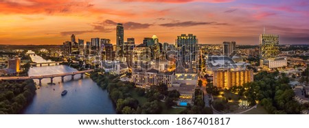Austin sunset near the river