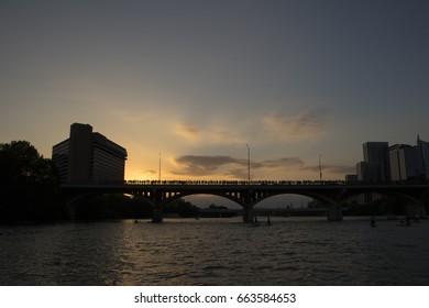 Austin Sunset Over South Congress Bridge