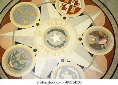 AUSTIN, TEXAS- APRIL 16, 2016: Floor of the Texas State Capitol building on April 16, 2016 in Austin, Texas