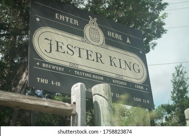 Austin, Texas - June 15, 2020: Jester King Brewery Sign