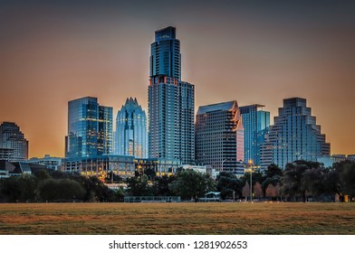 Austin Texas Modern City Skyline At Early Dawn In 2015       