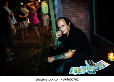 AUSTIN (TEXAS) - SEPTEMBER 2012: Card Reader On Sixth Street, The Night Life Area Of Austin.