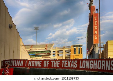 AUSTIN, Texas - September 21, 2019: Darrell K Royal Texas Memorial Stadium At The Campus Of University Of Texas. Texas Longhorns. 