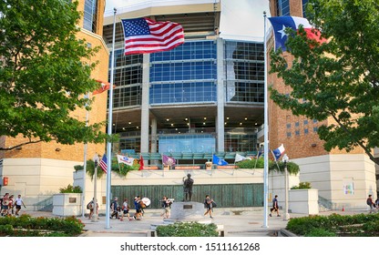 AUSTIN, Texas - September 21, 2019: Darrell K Royal Texas Memorial Stadium At The Campus Of University Of Texas. Texas Longhorns. 