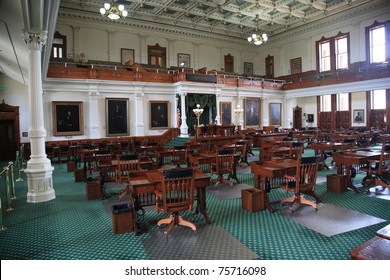 AUSTIN, TEXAS - SEPTEMBER 26: Texas Senate Chamber on September 26, 2010 in Austin. The 31 member senate meets every two years and is limited to a 140 day session.